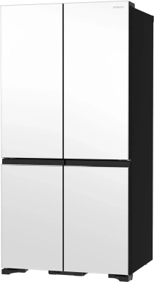 Холодильник Hitachi R-WB720PUC1 GPW 3-хкамерн. белый/черный стекло инвертер