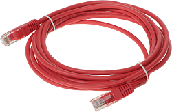 Патч-корд Premier ANP511_3M_R UTP 4 пары cat.5E CCA molded 3м красный outdoor RJ-45 (m)-RJ-45 (m)