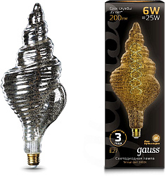 Лампа филам. Gauss Filament Vintage 6Вт цок.:E27 спираль 220B св.свеч.бел.теп. (упак.:1шт) (166802008)