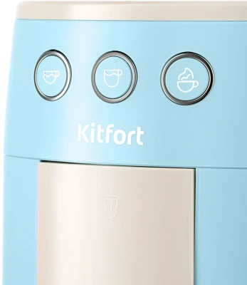 Кофеварка рожковая Kitfort КТ-7466 1450Вт голубой/белый
