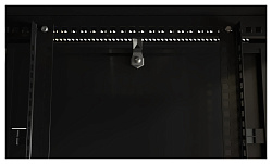 Шкаф коммутационный Hyperline (TWB-0645-SR-RAL9004) настенный 6U 600x450мм пер.дв.стал.лист 60кг черный 275мм 180град. 367мм IP20 сталь