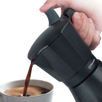 Кофеварка гейзерн. Rondell Kafferro RDS-499 0.3л алюминий темно-серый