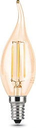 Лампа филам. Gauss Filament 5Вт цок.:E14 свеча 220B св.свеч.бел.нейт. (упак.:10шт) (104801805)
