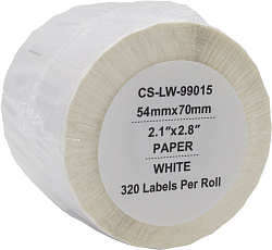 Этикетки Cactus CS-LW-99015 сег.:70x54мм черный белый 320шт/рул Dymo Label Writer 450/4XL