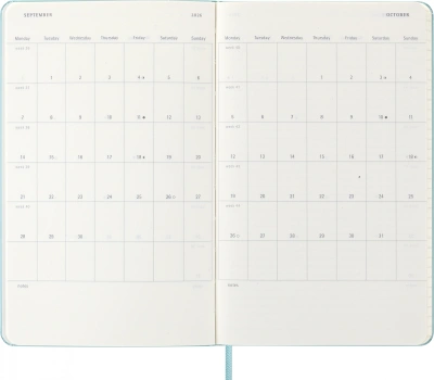 Еженедельник Moleskine CLASSIC WKNT Large 130х210мм 144стр. аквамарин