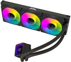 Система водяного охлаждения GMNG GG-LC360ARGB1 ARGB Soc-AM5/AM4/1200/1700/1851 черный 4-pin 22-35dB Al+Cu LCD 350W 1550gr Ret (GG-LC360ARGB1-BK)