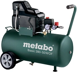 Компрессор поршневой Metabo Basic 280-50 W OF безмасляный 130л/мин 50л 1.7Вт зеленый
