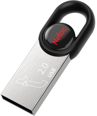 Флеш Диск Netac 16Gb UM2 NT03UM2N-016G-20BK USB2.0 серебристый/черный