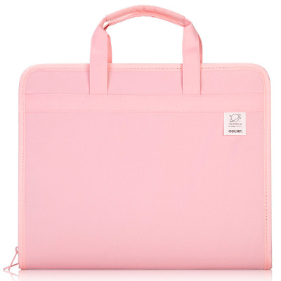 Папка-портфель Deli 72561PINK 13 отдел. A4 терилен розовый
