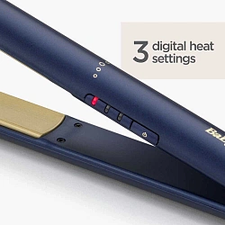 Выпрямитель Babyliss 2516PE синий макс.темп.:230С покрытие:титаново-керам.