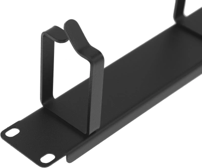 Кабельный органайзер горизонтальный ЦМО ГКО-4.62-9005 односторонний кольца 1U шир.:19" глуб.:85мм