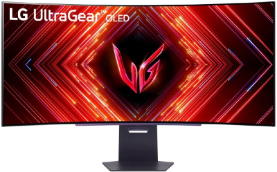 Монитор LG 44.5" UltraGear 45GS95QE-B черный OLED LED 21:9 HDMI M/M матовая HAS Piv 1500000:1 1300cd 178гр/178гр 3440x1440 240Hz G-Sync FreeSync Premium Pro DP SPDIF WQ USB 12.3кг
