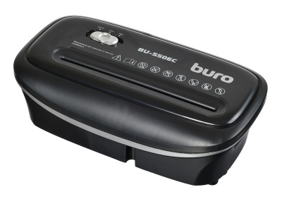 Шредер Buro Home BU-S506C черный (секр.P-4) фрагменты 5лист. 12лтр. пл.карты