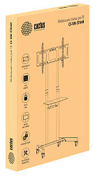 Стойка для телевизора Cactus CS-ST04H черный 37"-70" макс.45кг напольный мобильный