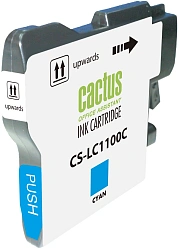 Картридж струйный Cactus CS-LC1100C голубой (16мл) для Brother DCP-385c/6690cw/MFC-990/5890/5895/6490 с чипом