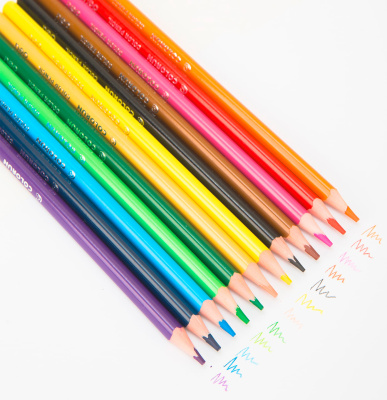 Карандаши цв. Deli EC00120 ColoRun трехгран. пластик 24цв. коробка/европод. (24шт)