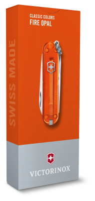 Нож перочинный Victorinox Classic SD Fire Opal (0.6223.T82G) 58мм 7функц. подар.коробка