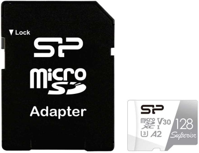 Флеш карта microSDXC 128GB Silicon Power SP128GBSTXDA2V20SP Superior + adapter