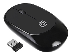 Мышь Оклик 535MW черный оптическая 1000dpi беспров. USB для ноутбука 3but (1103636)