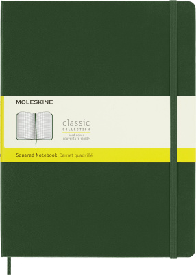 Блокнот Moleskine CLASSIC QP091K15 XLarge 190х250мм 192стр. клетка твердая обложка зеленый