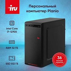 ПК IRU Planio 310H6SEV MT i7 12700 (2.1) 32Gb SSD512Gb UHDG 770 FreeDOS GbitEth 400W черный (RUS) (2113521)