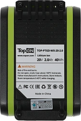 Батарея аккумуляторная TopON TOP-PTGD-WX-20-2.0 20В 2Ач Li-Ion (103015)