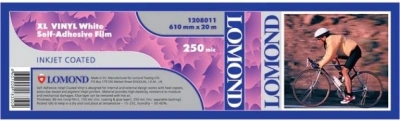 Винил Lomond 1208017 610мм-20м/белый самоклей. для струйной печати втулка:76.2мм (3")