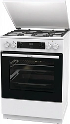 Плита Комбинированная Gorenje GKS6C71WF белый (металлическая крышка) реш.чугун
