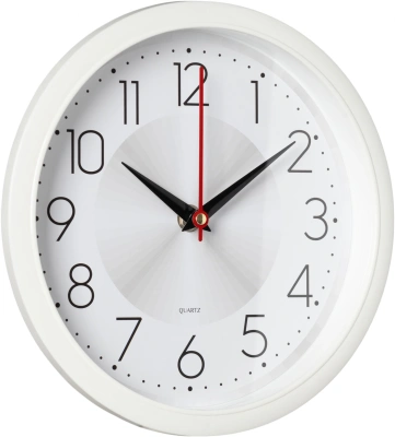 Часы настенные аналоговые Бюрократ WallC-R69P D22см белый (WALLC-R69P22/WHITE)