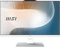 Моноблок MSI Modern AM242TP 1M-2415XRU 23.8" Full HD Touch Core 5 120U (1.4) 16Gb SSD512Gb Graphics без ОС GbitEth WiFi BT 120W клавиатура мышь Cam белый 1920x1080