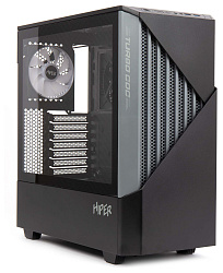 Корпус Hiper CC BG черный без БП ATX 2x120mm 2x140mm 2xUSB3.0 audio bott PSU