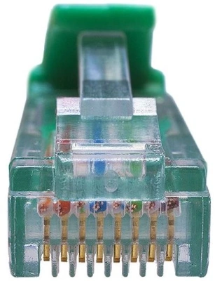 Патч-корд Suprlan 10-0156 UTP RJ-45 вил.-вилка RJ-45 кат.5E 0.5м зеленый LSZH 26AWG