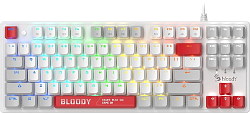 Клавиатура A4Tech S310N механическая белый/красный USB Multimedia for gamer