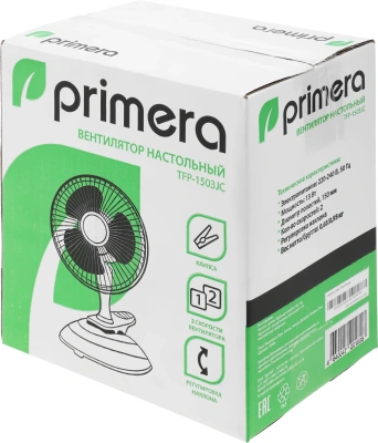 Вентилятор настольный Primera TFP-1503JC 13Вт скоростей:2 белый