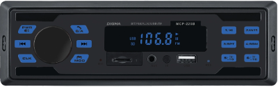Автомагнитола Digma MCP-225B 1DIN 2x45Вт v5.0 AUX 2