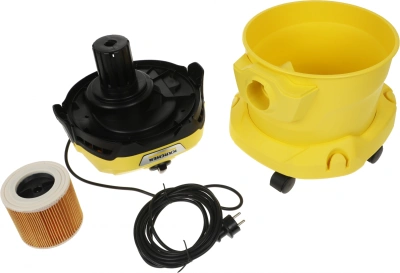 Строительный пылесос Karcher WD 2 Plus V-12/6/18/C 1000Вт (уборка: сухая/влажная) желтый
