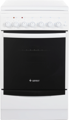 Плита Комбинированная Gefest ПГЭ 5102-03 0023 белый (металлическая крышка) реш.чугун