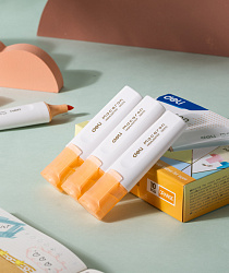 Набор текстовыделителей Deli ES621SORANGE-P Macaron скошенный пиш. наконечник 1-5мм оранжевый (10шт.)
