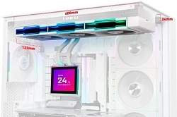 Система водяного охлаждения Lian-Li HydroShift II LCD-S 360TL ARGB Soc-AM5/AM4/1700/1851 белый 4-pin 33dB Al+Cu LCD Ret (G89.GHS2LCDS36TW.R0)