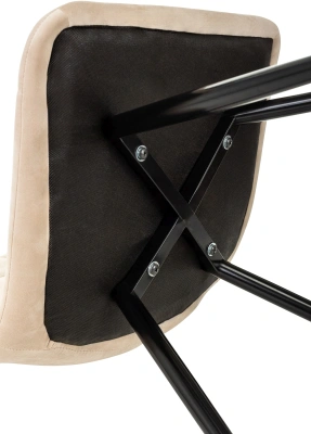 Стул для дома Бюрократ CH-K1 бежевый Holland 06 металл черный на ножках (CH-K1_1/HL07)