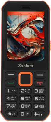 Мобильный телефон Xenium X300 черный/оранжевый моноблок 2Sim 2.8" 240x320 Nucleus 0.3Mpix GSM900/1800 MP3 FM microSD max32Gb