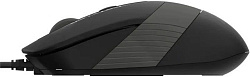 Мышь A4Tech Fstyler FM10S черный/серый оптическая 1600dpi silent USB 3but (FM10S USB GREY)