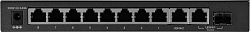 Коммутатор TP-Link TL-SG1210MP 9x1Гбит/с 1xКомбо(1000BASE-T/SFP) 8PoE+ 123W неуправляемый