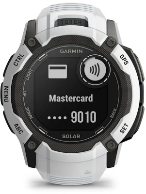 Смарт-часы Garmin Instinct 2X Solar 50мм 1" MIP корп.белый/черный рем.белый (010-02805-04)