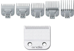 Машинка для стрижки Andis US-1 Fade in Barber Pole Design белый/рисунок (насадок в компл:5шт)