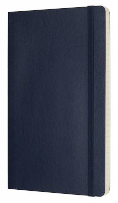Блокнот Moleskine CLASSIC SOFT QP616B20 Large 130х210мм 192стр. линейка мягкая обложка синий сапфир