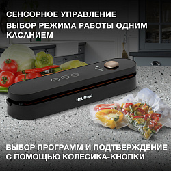 Вакуумный упаковщик Hyundai HY-VA3003 110Вт шир.пак.:30см черный/серый