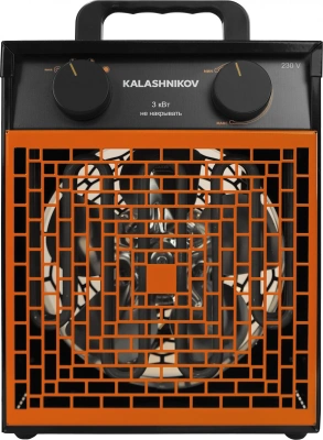 Тепловентилятор Kalashnikov Тетра KVF-E3-12 3000Вт черный/оранжевый