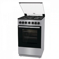 Плита Комбинированная Gorenje GK5B44SF серебристый (стеклянная крышка) реш.чугун