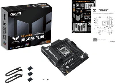 Материнская плата Asus TUF GAMING B850M-PLUS SocketAM5 AMD B850 4xDDR5 mATX AC`97 8ch(7.1) 2.5Gg RAID+HDMI+DP